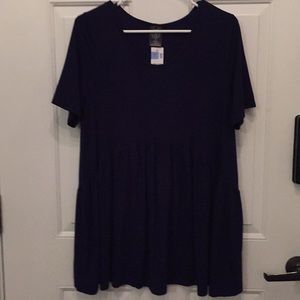 Agnes and Dora Muse Navy Top in Large